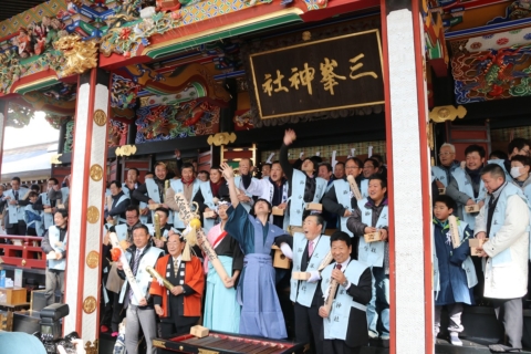 三峯神社の節分祭「ごもっとも神事」の画像