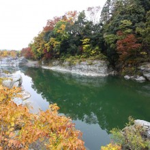 長瀞岩畳周辺紅葉