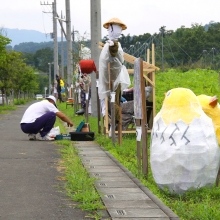 下吉田フルーツ街道案山子祭りの画像