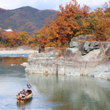 長瀞紅葉 岩畳周辺の画像