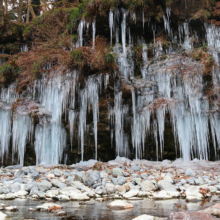 三十槌の氷柱の画像