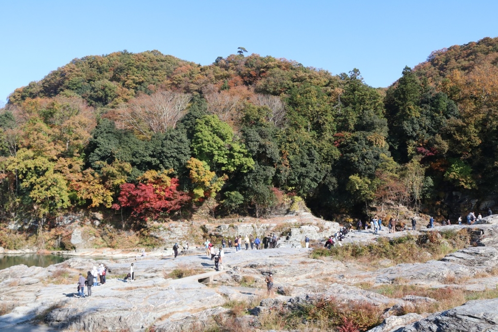 長瀞岩畳周辺紅葉の画像