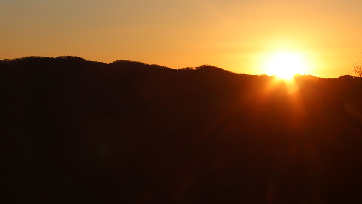 宝登山山頂からの初日の出（1月1日）